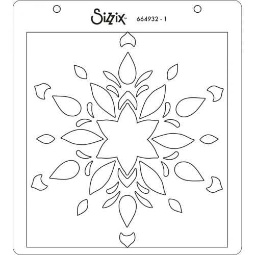 Sizzix - Layered Stencils - Snowflake-ScrapbookPal