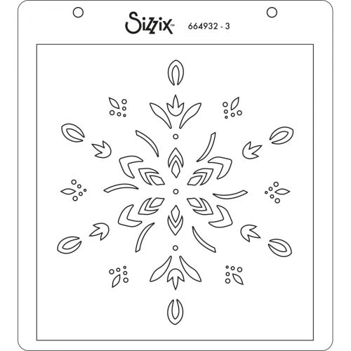 Sizzix - Layered Stencils - Snowflake-ScrapbookPal