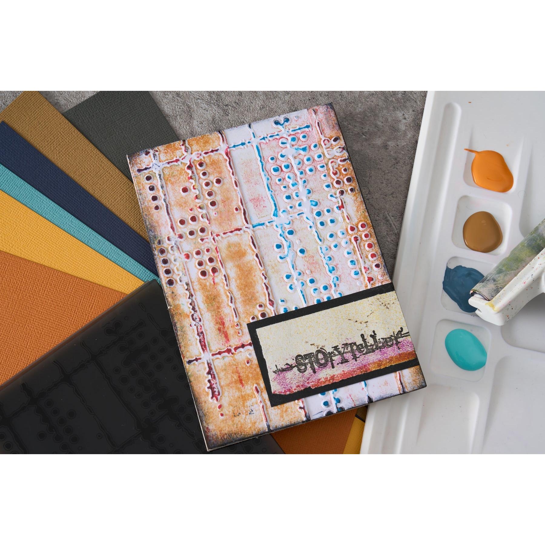 Sizzix - Multi-Level Embossing Folder - Dot Matrix-ScrapbookPal