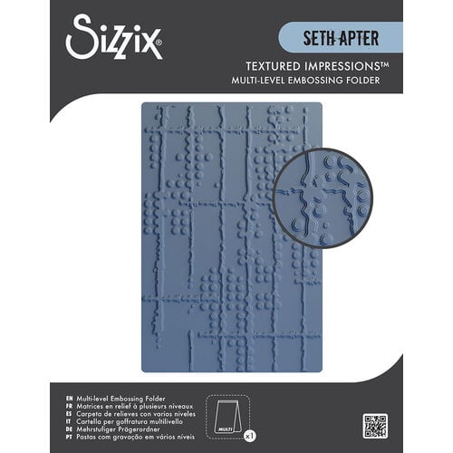 Sizzix - Multi-Level Embossing Folder - Dot Matrix-ScrapbookPal