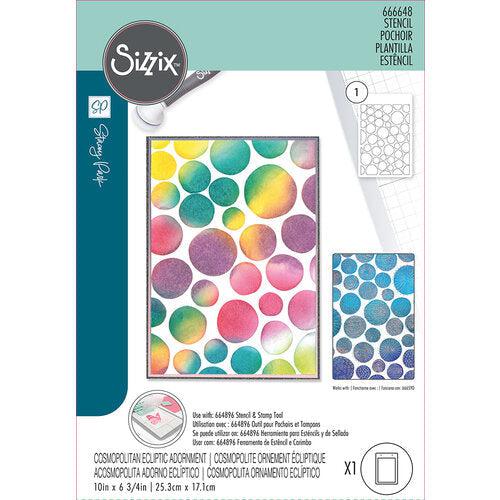 Sizzix - Stencils - Cosmopolitan, Ecliptic Adornment-ScrapbookPal