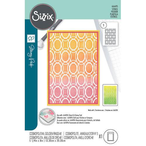 Sizzix - Stencils - Cosmopolitan, Golden Rings 