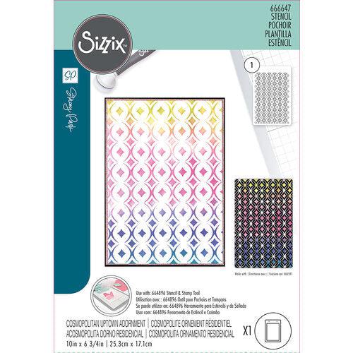 Sizzix - Stencils - Cosmopolitan, Uptown Adornment-ScrapbookPal