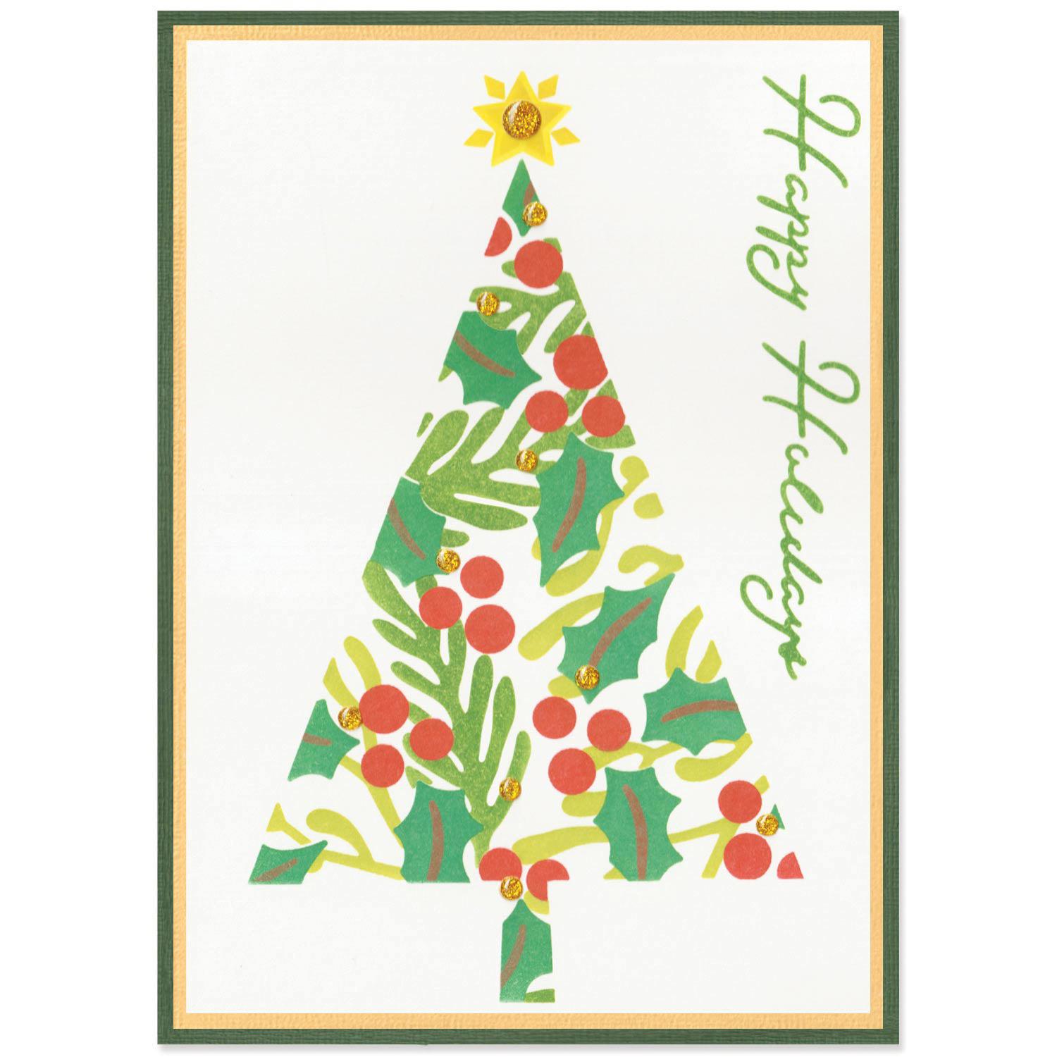 Sizzix - Stencils - Layered Cosmopolitan Christmas, Happy Holidays-ScrapbookPal