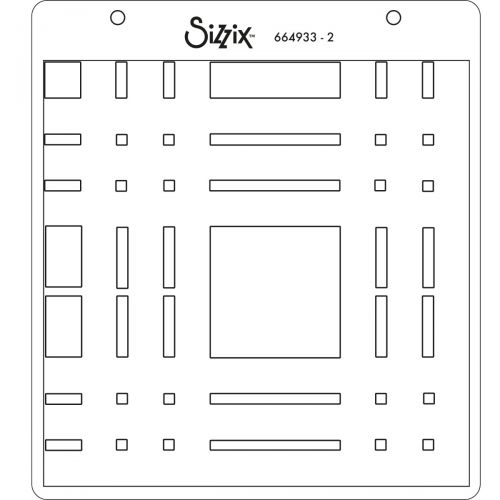 Sizzix - Stencils - Layered Tartan-ScrapbookPal