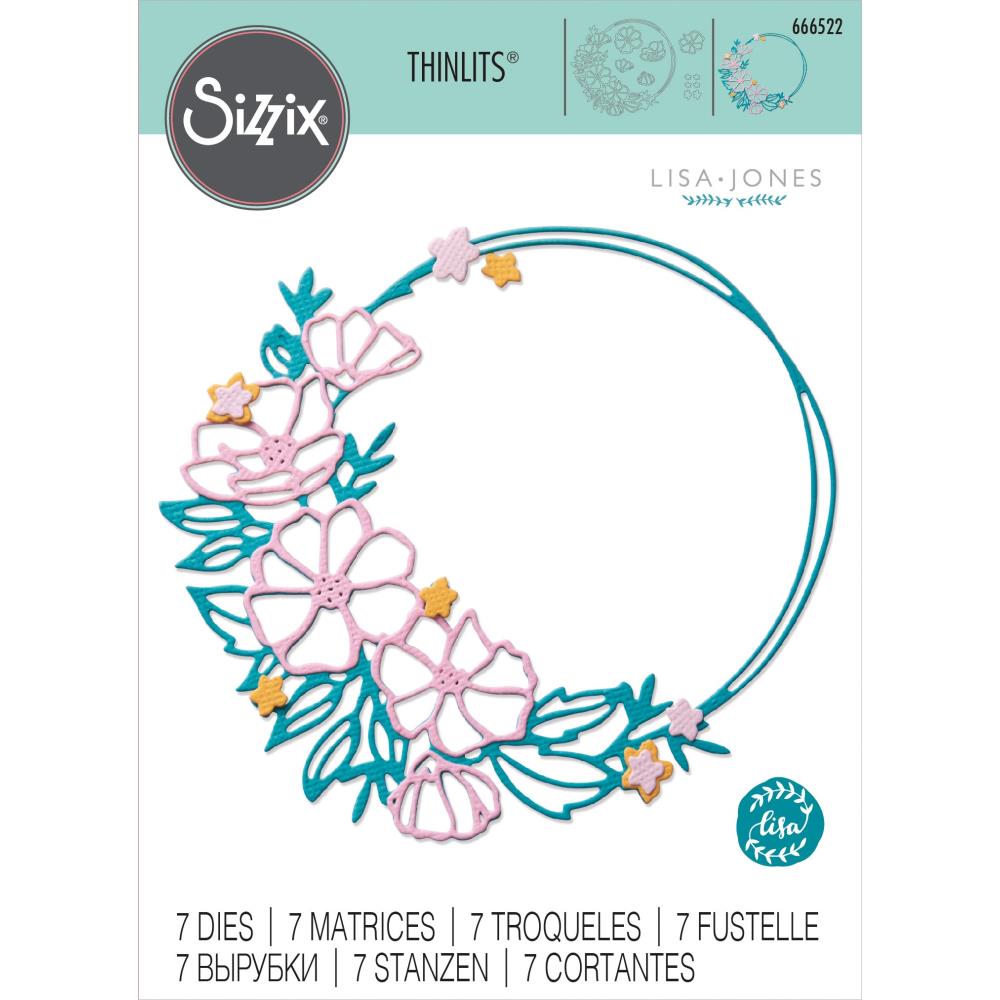 Sizzix - Thinlits Dies - Floral Round-ScrapbookPal