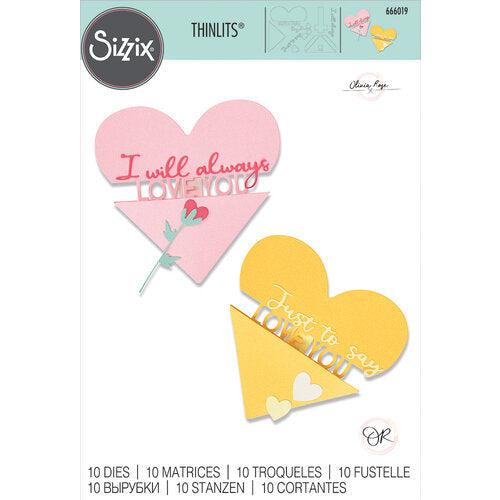 Sizzix - Thinlits Dies - Heart Slider Card-ScrapbookPal