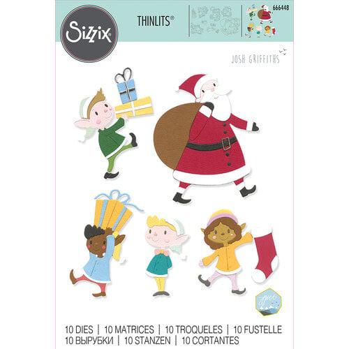 Sizzix - Thinlits Dies - Santa &amp; Elves-ScrapbookPal