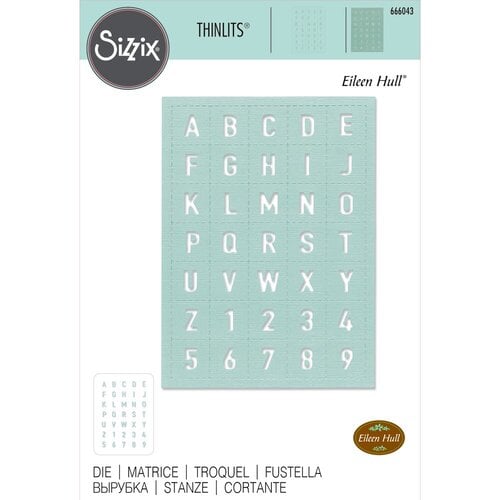 Sizzix - Thinlits Dies - Tile Alphanumeric-ScrapbookPal