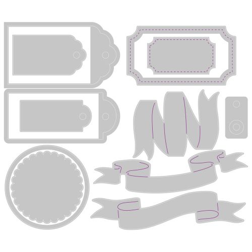 Sizzix - Thinlits Dies - Vintage Tags &amp; Banners-ScrapbookPal