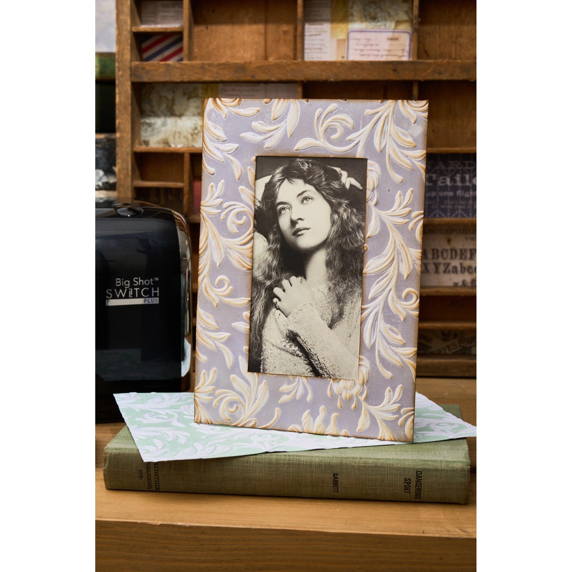 Sizzix - Tim Holtz - 3-D Texture Fades Embossing Folder - Botanical Large-ScrapbookPal