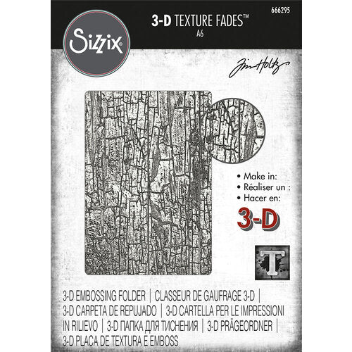 Sizzix - Tim Holtz - 3-D Texture Fades Embossing Folder - Cracked-ScrapbookPal