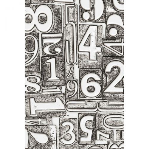 Sizzix - Tim Holtz - 3-D Texture Fades Embossing Folder - Numbered