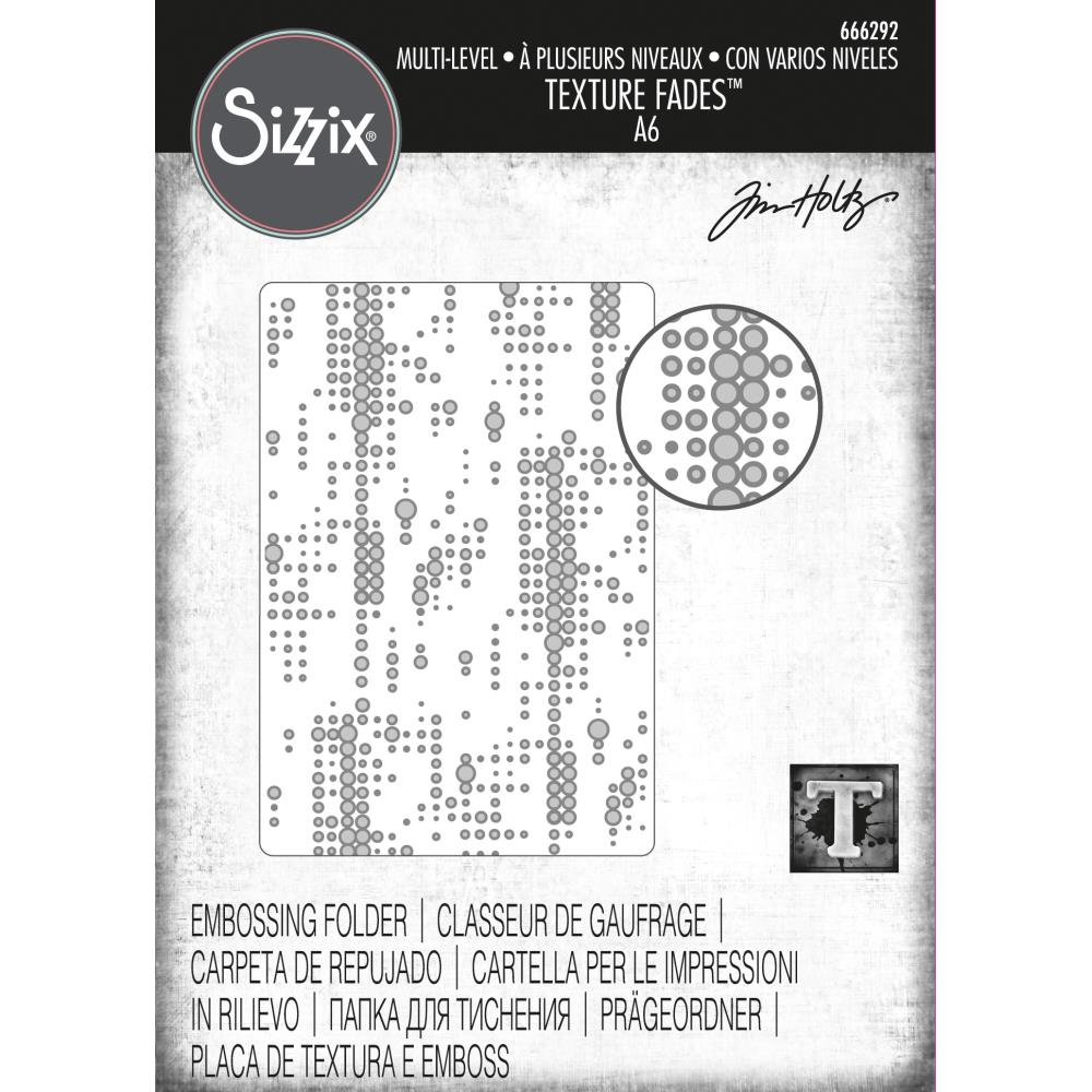Sizzix - Tim Holtz - Multi-Level Texture Fades Embossing Folder - Dotted-ScrapbookPal