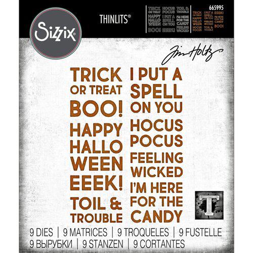 Sizzix - Tim Holtz - Thinlits Dies - Bold Text Halloween-ScrapbookPal