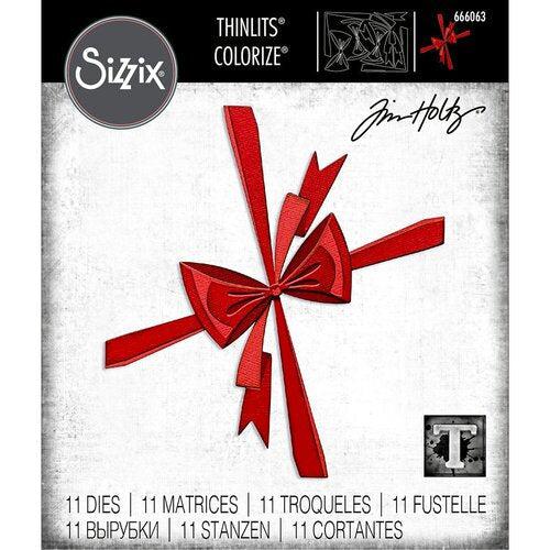 Sizzix - Tim Holtz - Thinlits Dies - Bowtied, Colorize-ScrapbookPal