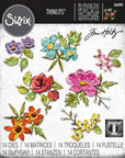 Sizzix - Tim Holtz - Thinlits Dies - Brushstroke Flowers Mini-ScrapbookPal