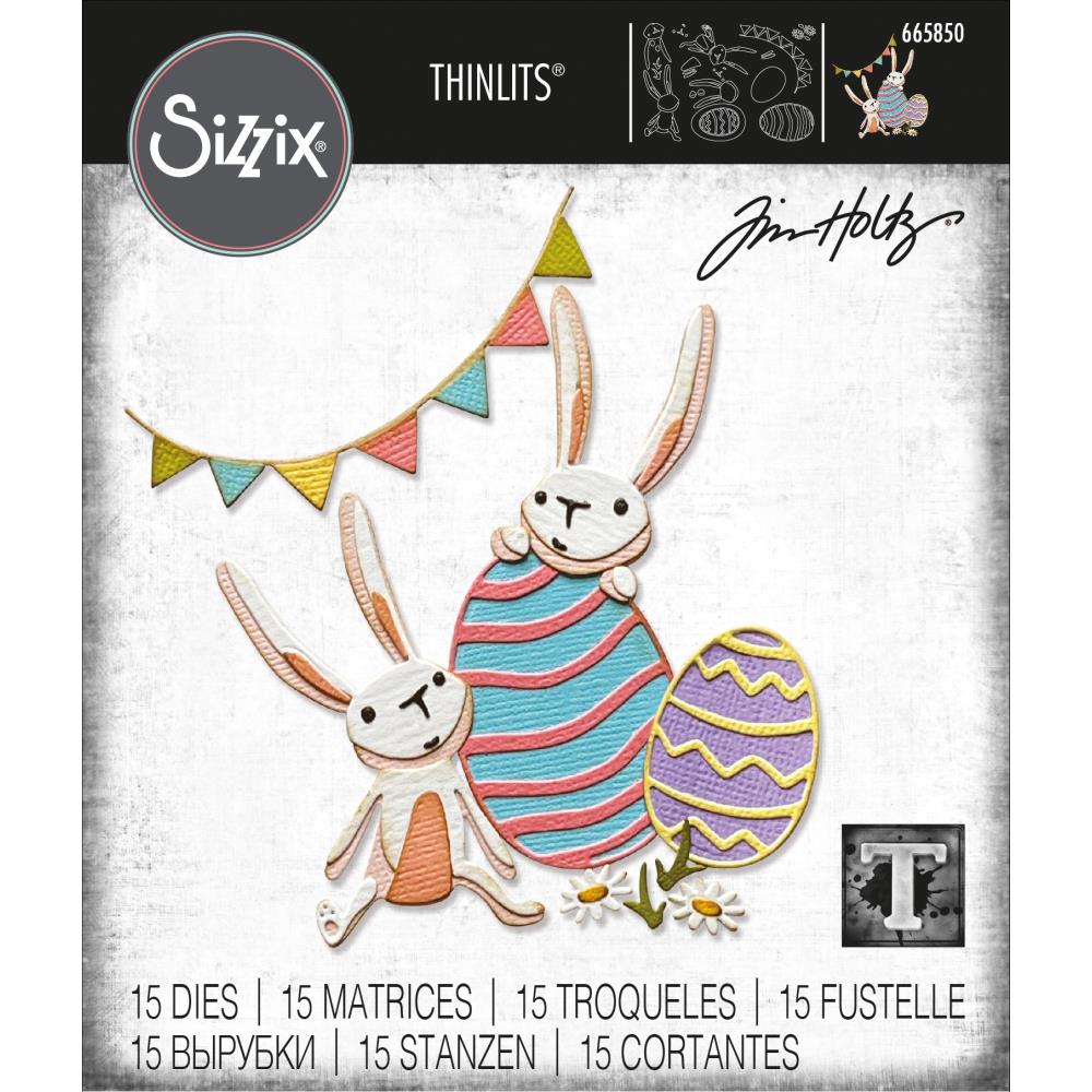 Sizzix - Tim Holtz - Thinlits Dies - Bunny Games-ScrapbookPal