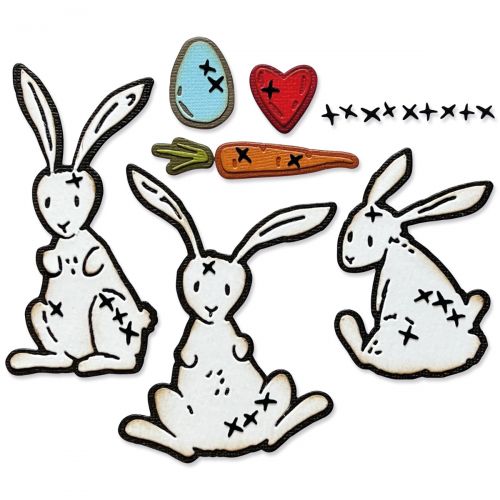 Sizzix - Tim Holtz - Thinlits Dies - Bunny Stitch-ScrapbookPal