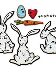 Sizzix - Tim Holtz - Thinlits Dies - Bunny Stitch-ScrapbookPal