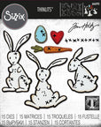 Sizzix - Tim Holtz - Thinlits Dies - Bunny Stitch-ScrapbookPal