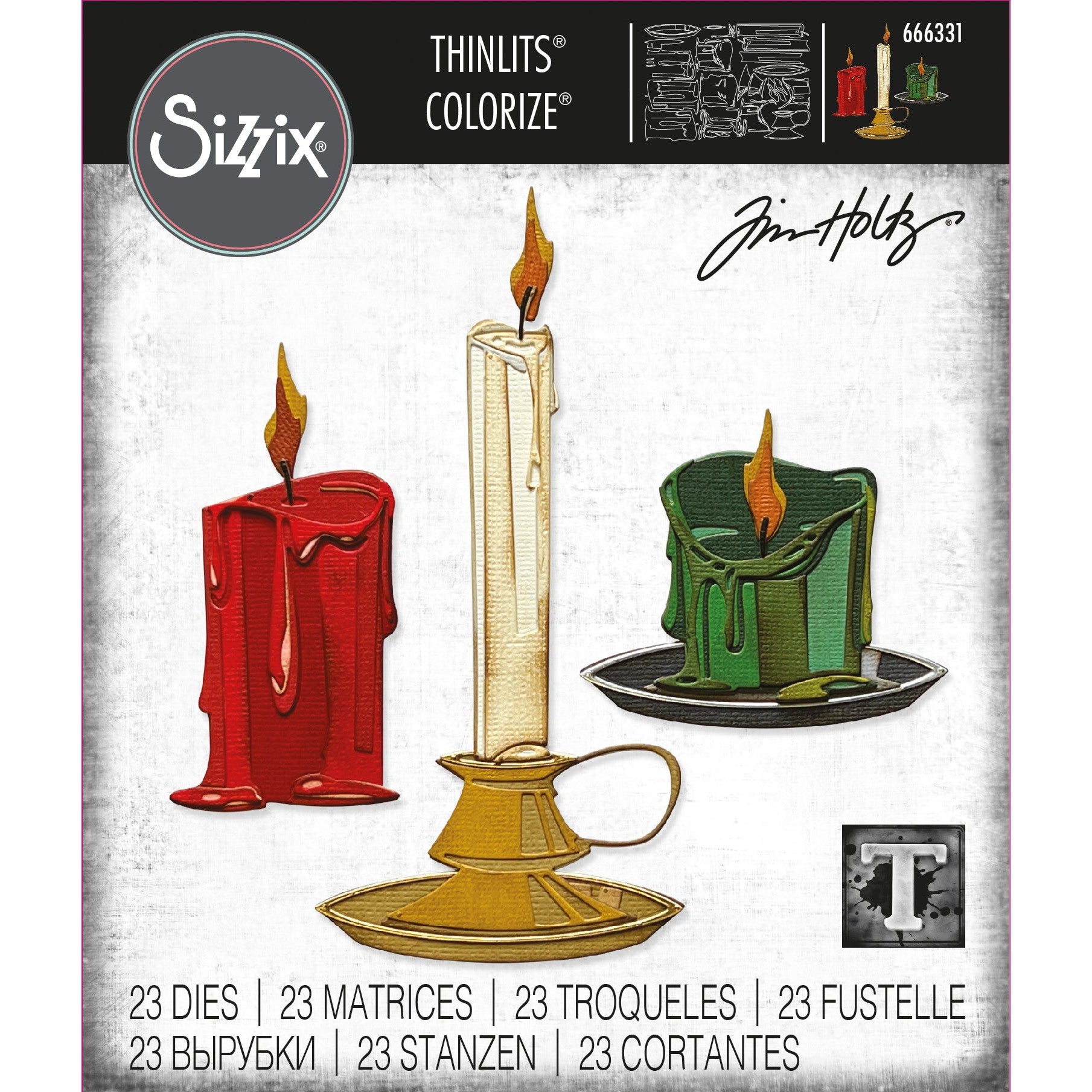 Sizzix - Tim Holtz - Thinlits Dies - Candleshop Colorize-ScrapbookPal