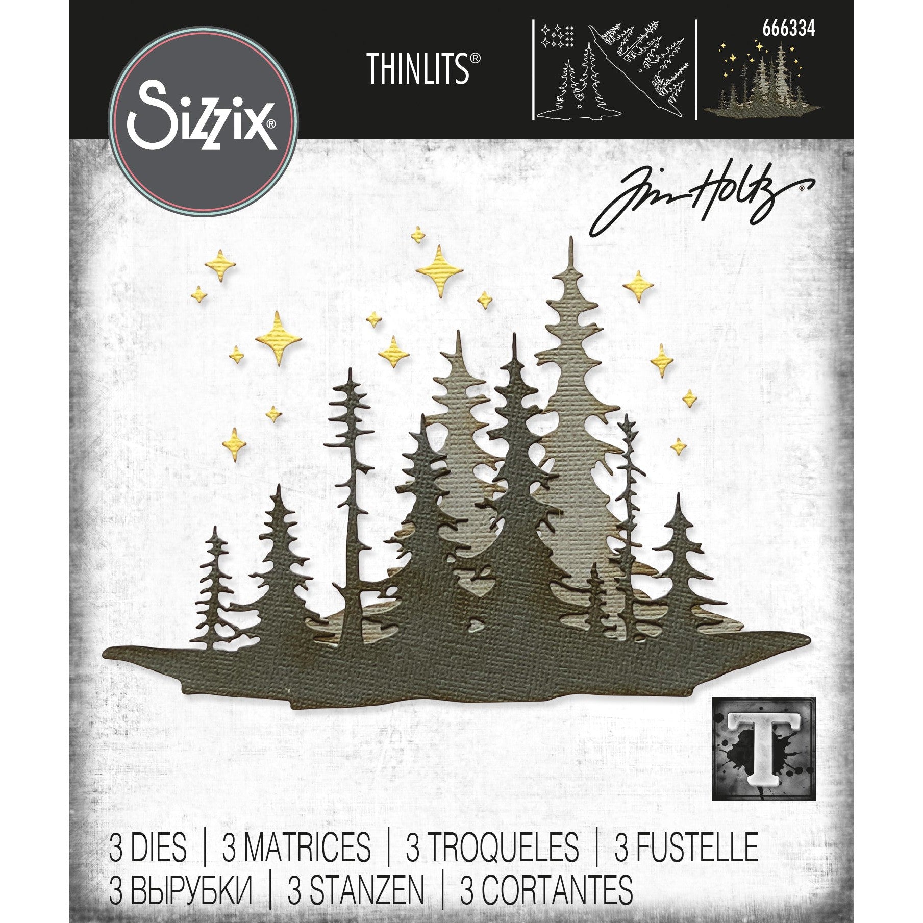 Sizzix - Tim Holtz - Thinlits Dies - Forest Shadows-ScrapbookPal