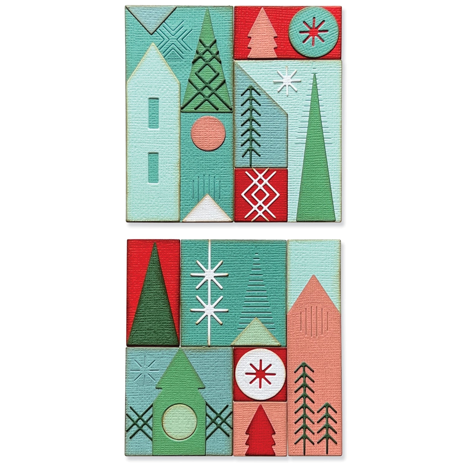 Sizzix - Tim Holtz - Thinlits Dies - Holiday Blocks-ScrapbookPal