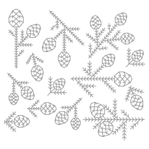 Sizzix - Tim Holtz - Thinlits Dies - Pine Patterns-ScrapbookPal
