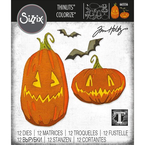 Sizzix - Tim Holtz - Thinlits Dies - Pumpkin Patch, Colorize-ScrapbookPal