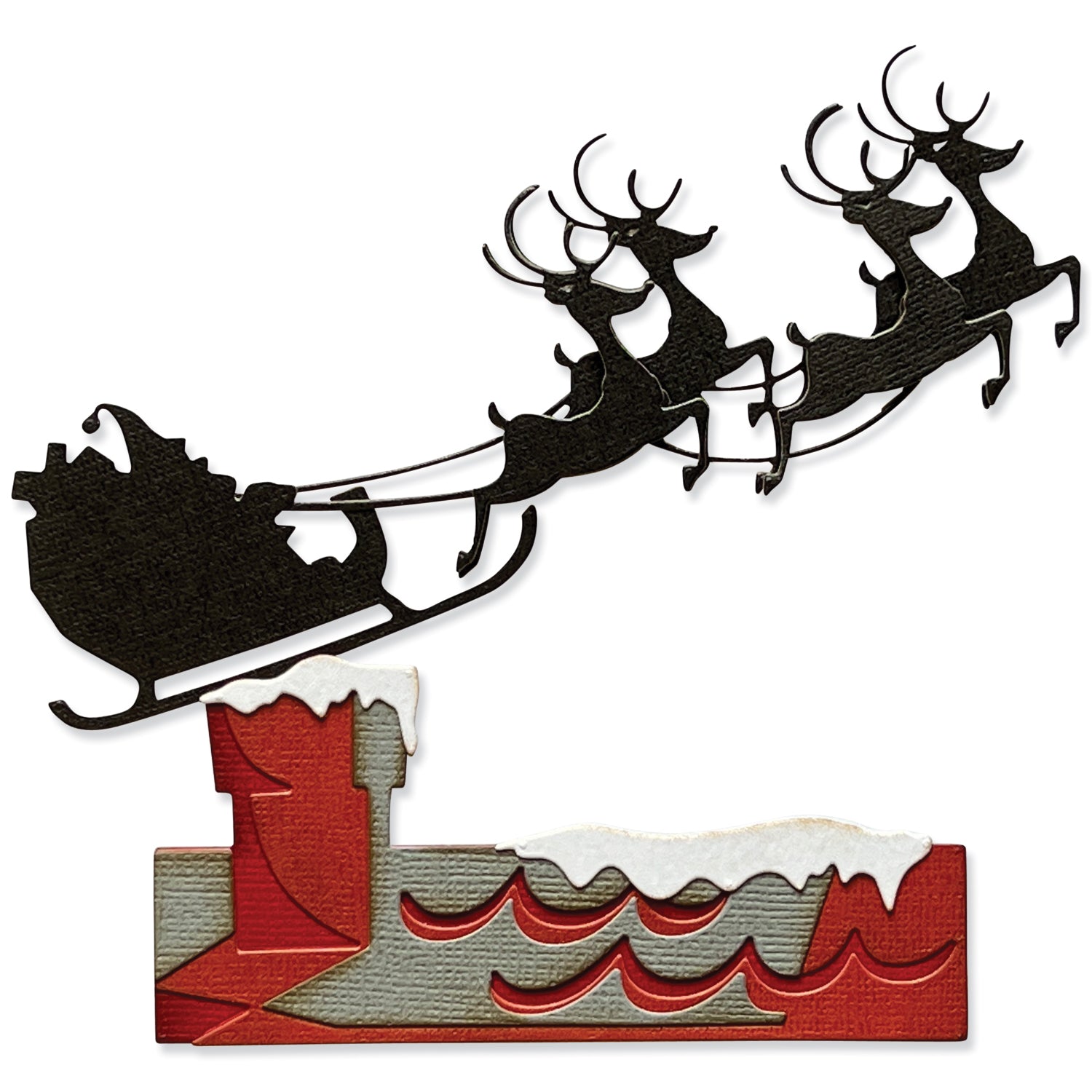 Sizzix - Tim Holtz - Thinlits Dies - Reindeer Sleigh-ScrapbookPal