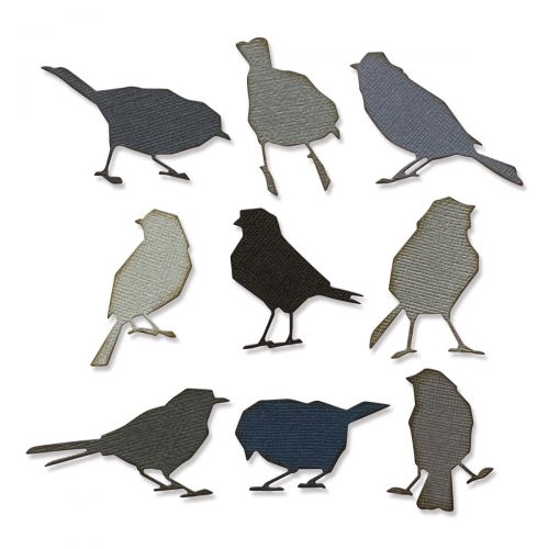 Sizzix - Tim Holtz - Thinlits Dies - Silhouette Birds-ScrapbookPal