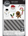 Sizzix - Tim Holtz - Thinlits Dies & Texture Fades Embossing Folder - Vault Christmas Minis-ScrapbookPal