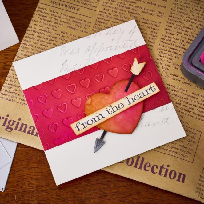 Sizzix - Tim Holtz - Thinlits Dies & Texture Fades Embossing Folder - Vault Love Notes - Scratch & Dent-ScrapbookPal