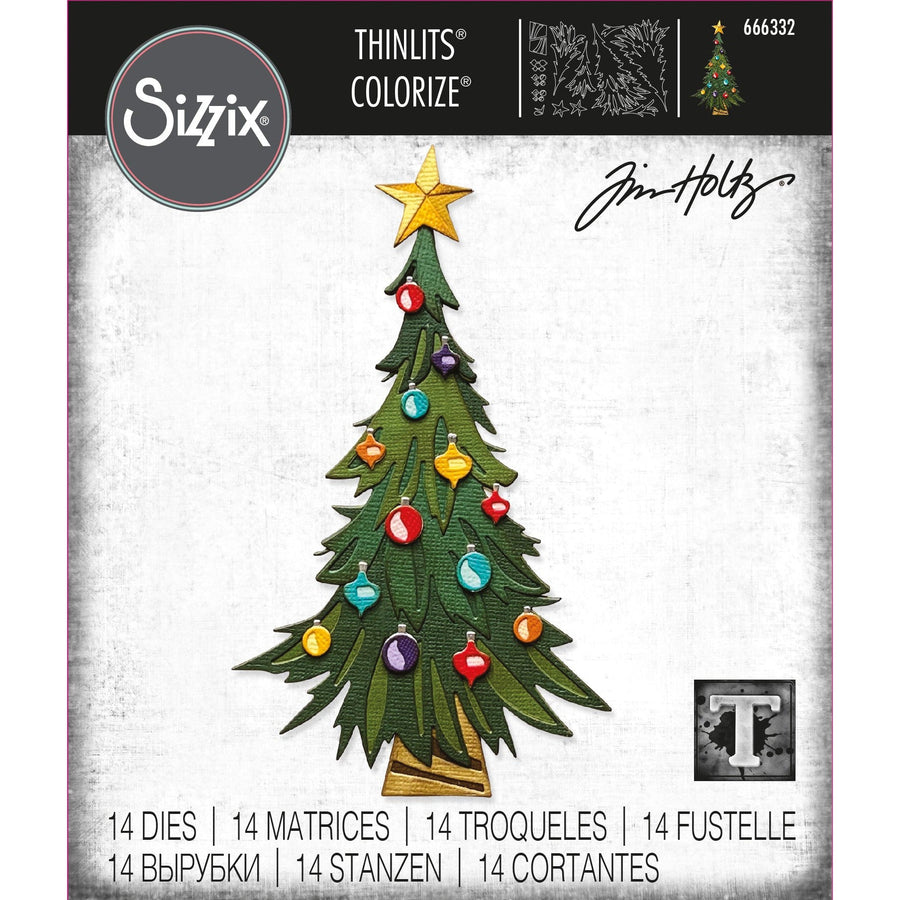 Sizzix - Tim Holtz - Thinlits Dies - Trim a Tree Colorize-ScrapbookPal