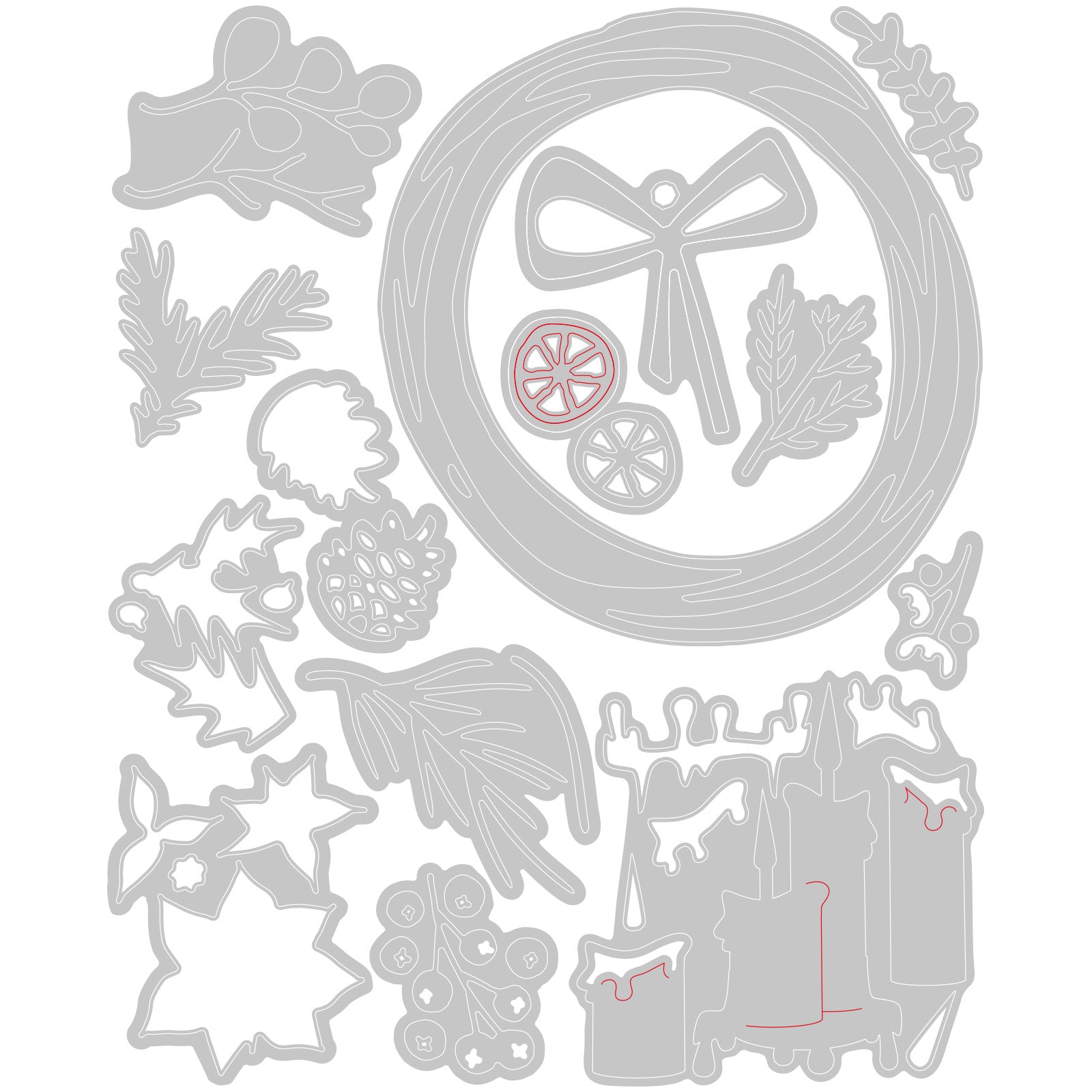 Sizzix - Tim Holtz - Thinlits Dies - Vault Festive Wreath