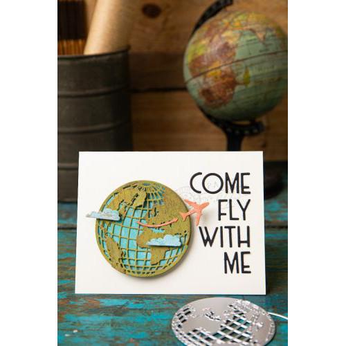 Sizzix - Tim Holtz - Thinlits Dies - Vault World Travel-ScrapbookPal