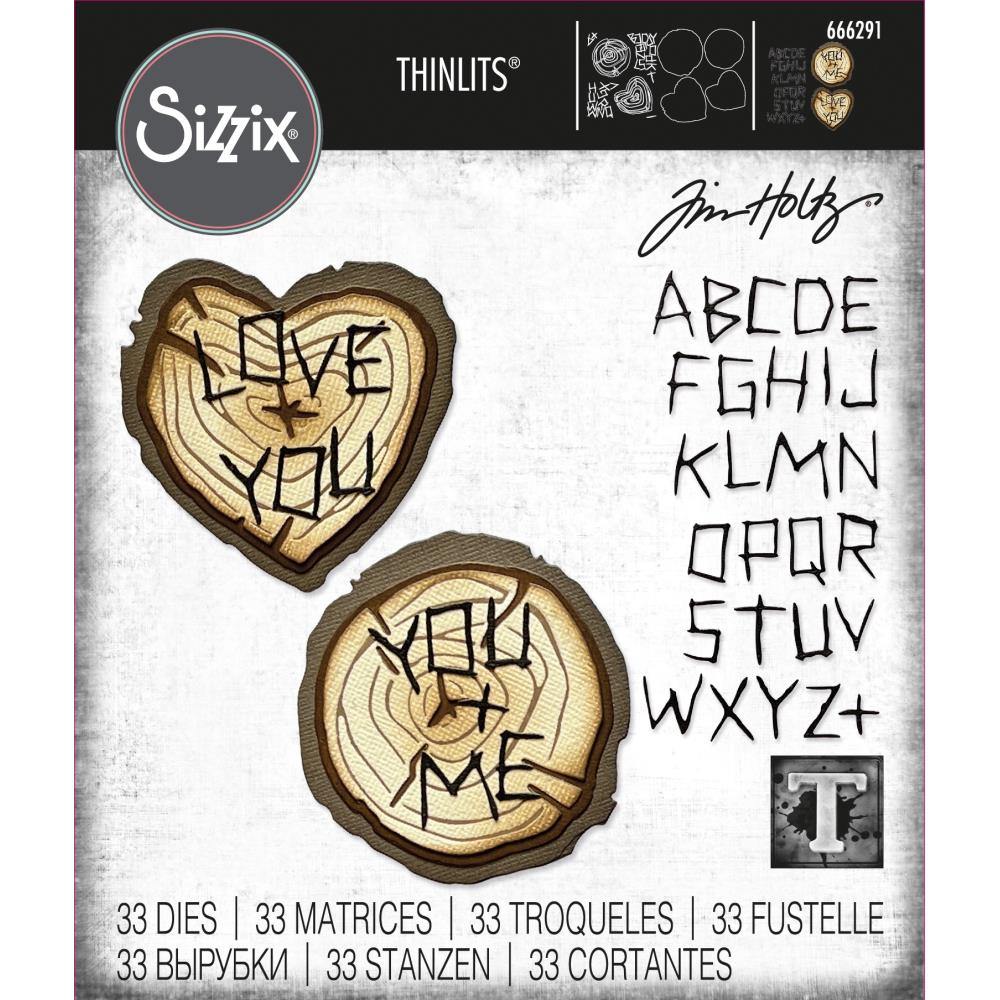 Sizzix - Tim Holtz - Thinlits Dies - Wood Slice-ScrapbookPal