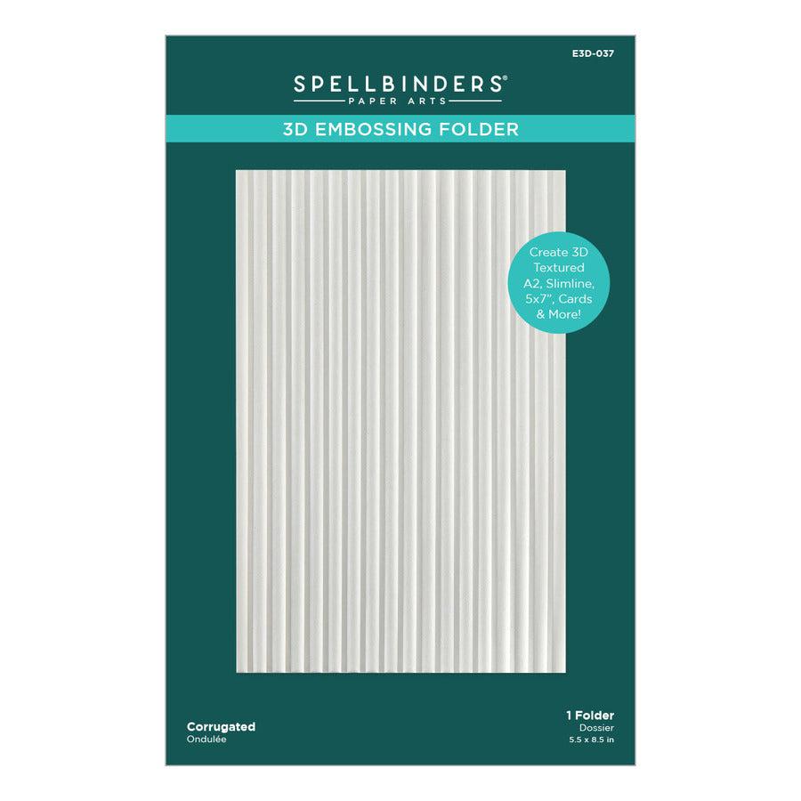 Spellbinders - 3D Embossing Folder - Corrugated-ScrapbookPal