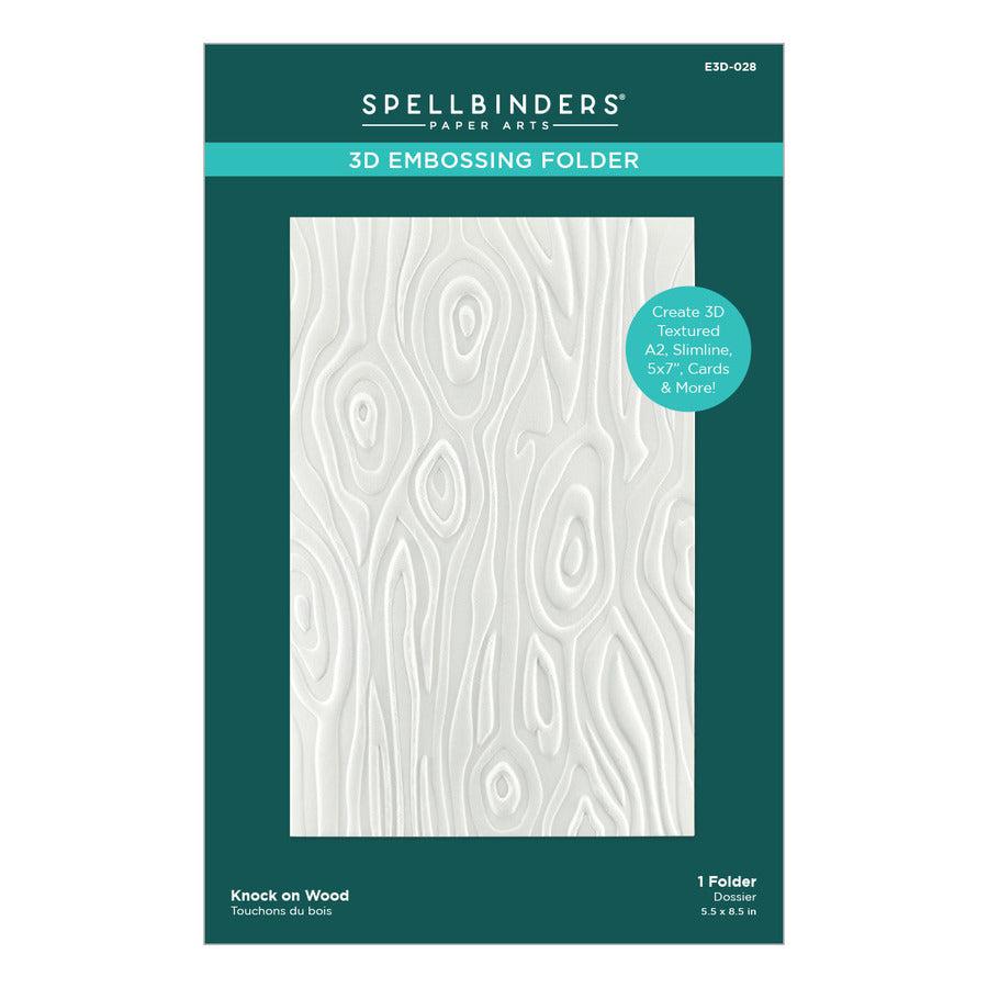 Spellbinders - 3D Embossing Folder - Knock on Wood-ScrapbookPal