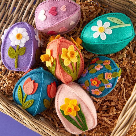 Spellbinders - 3D Felt Décor Spring Collection - Dies - 3D Eggs & Flowers-ScrapbookPal
