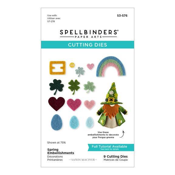 Spellbinders - 3D Felt Décor Spring Collection - Dies - Spring Embellishments-ScrapbookPal