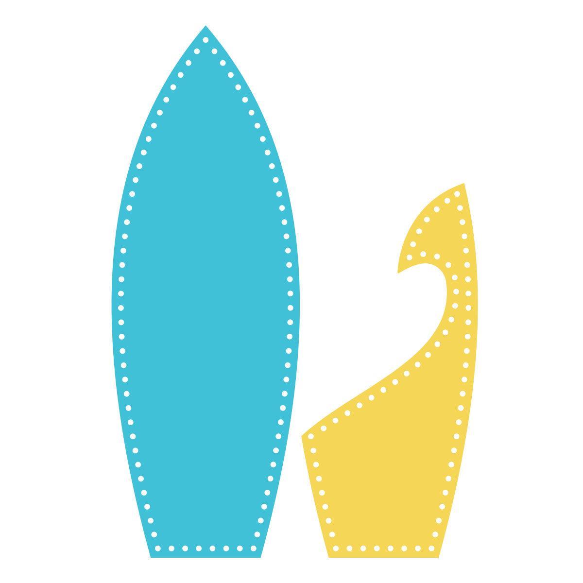 Spellbinders - 3D Felt Décor Summer Collection - Dies - Surfboard-ScrapbookPal