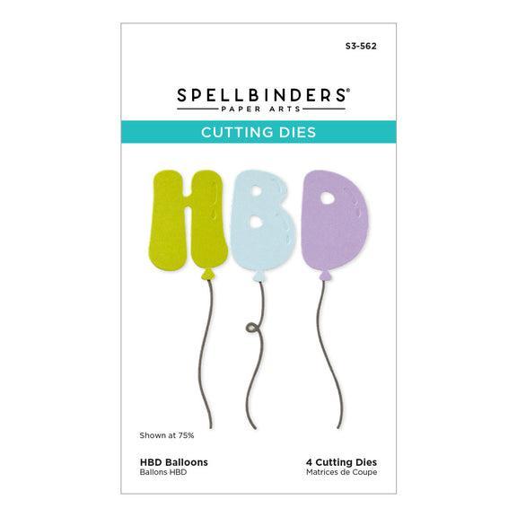 Spellbinders - Aged to Perfection Collection - Dies - HBD Balloons-ScrapbookPal