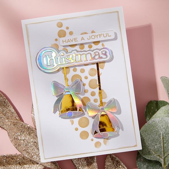 Spellbinders - All About Christmas Collection - Clear Stamps & Dies - Christmas Sentiments-ScrapbookPal