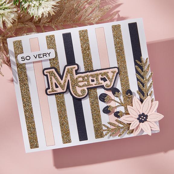Spellbinders - All About Christmas Collection - Clear Stamps &amp; Dies - Merry Sentiments-ScrapbookPal