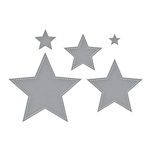 Spellbinders - All About Christmas Collection - Dies - Essential Stars-ScrapbookPal