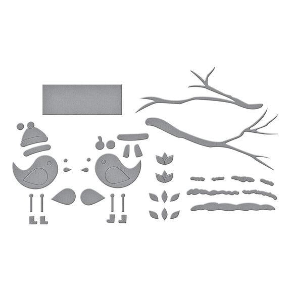 Spellbinders - All About Christmas Collection - Dies - Little Birdies-ScrapbookPal