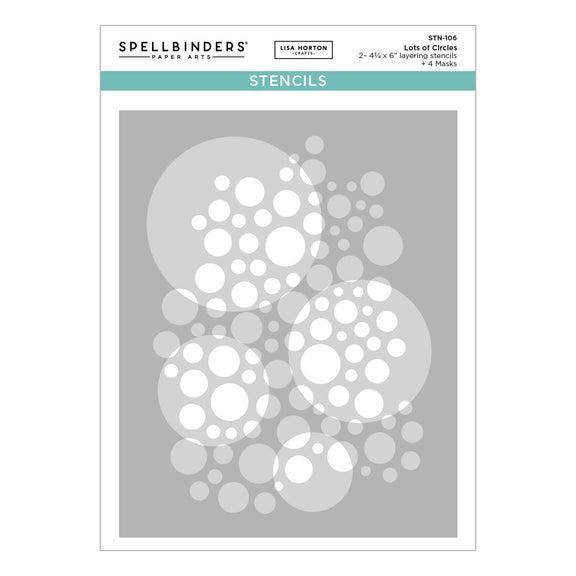 Spellbinders - All About Christmas Collection - Stencils - Lots of Circles-ScrapbookPal
