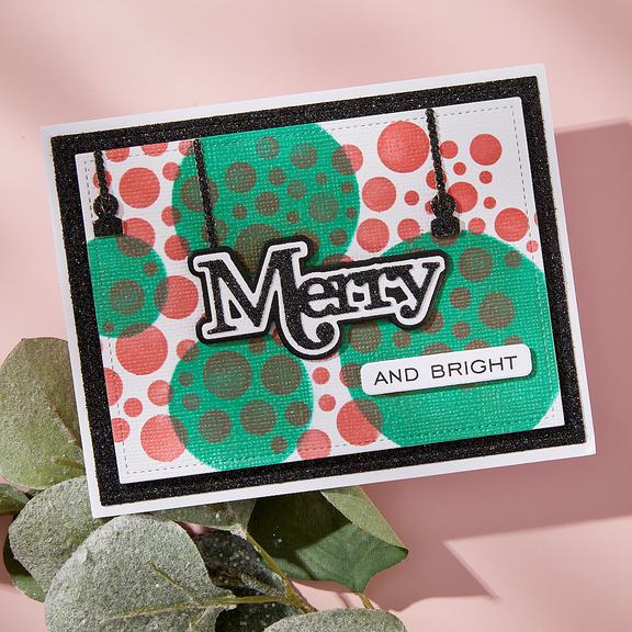 Spellbinders - All About Christmas Collection - Stencils - Lots of Circles-ScrapbookPal